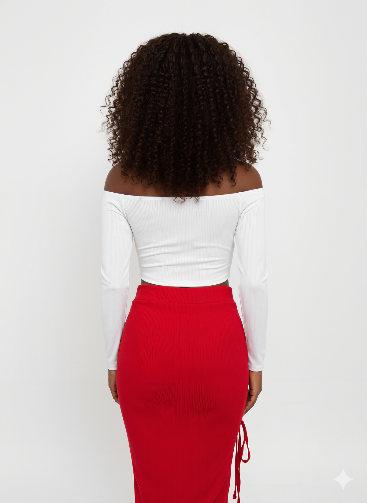 Crimson Z-Line Ribbed Top